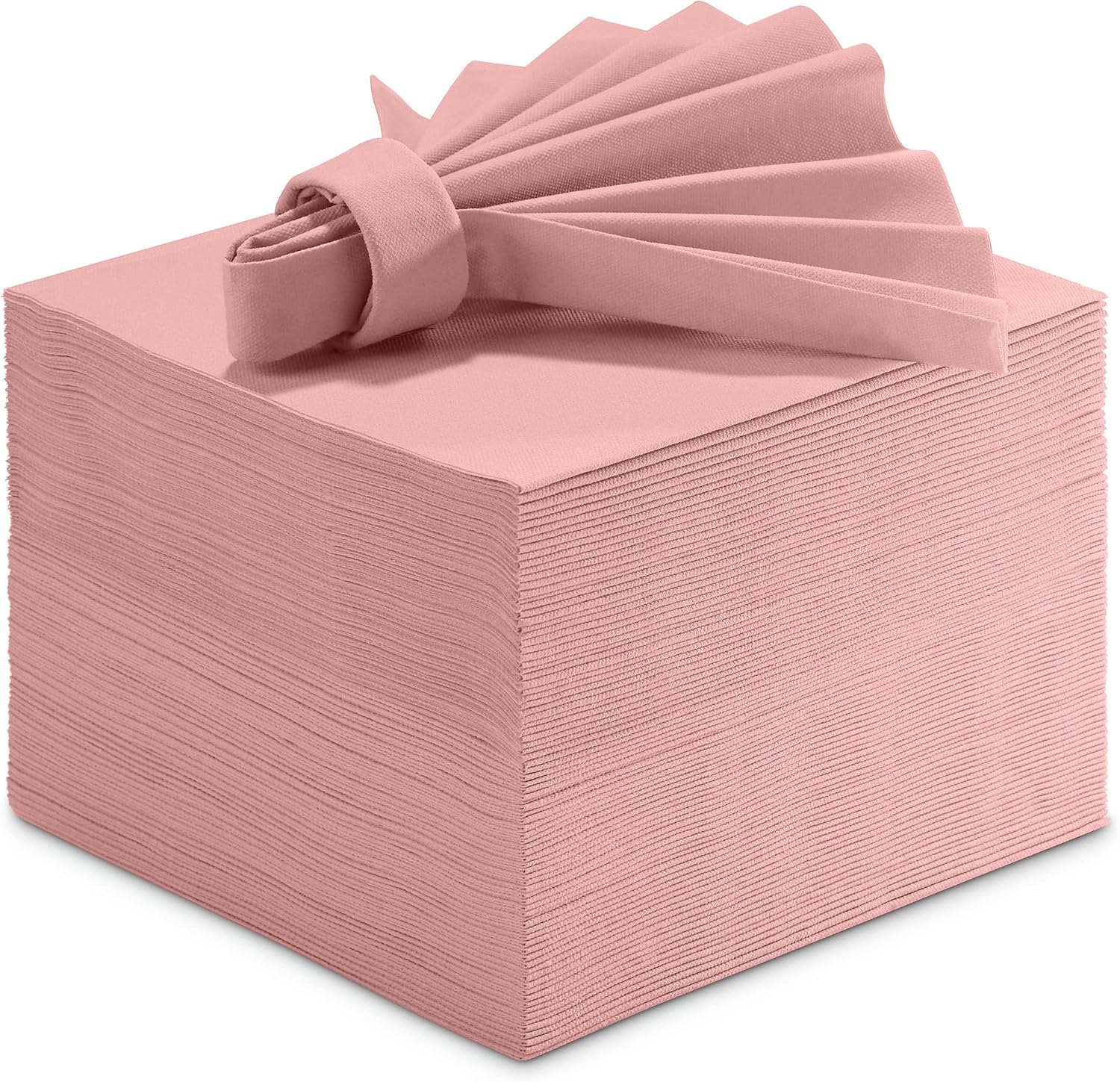 Linen-Feel – Servilletas de papel de colores de color rosa, suaves y absorbentes, para cocina, fiesta, boda, cena o cualquier ocasión (paquete de 50)