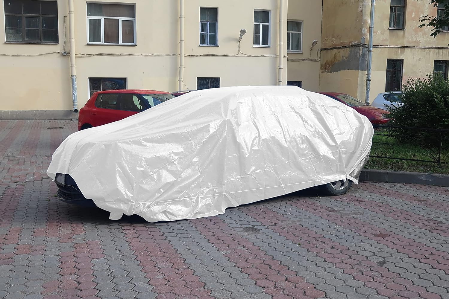 Cubierta de lona blanca resistente de 10 mil de grosor, multipropósito, impermeable, lona ideal para toldo de tienda, barco, RV o cubierta de
