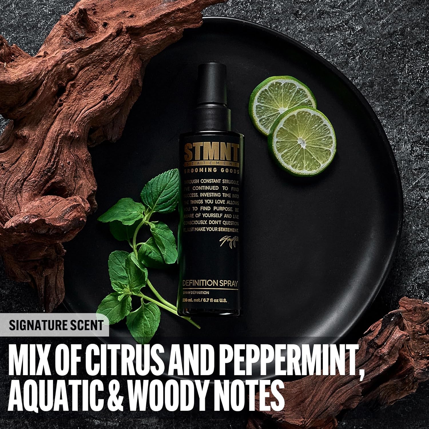 STMNT Grooming Goods Definition Spray, 6.76 fl. oz  Textura fuerte  Acabado semimate