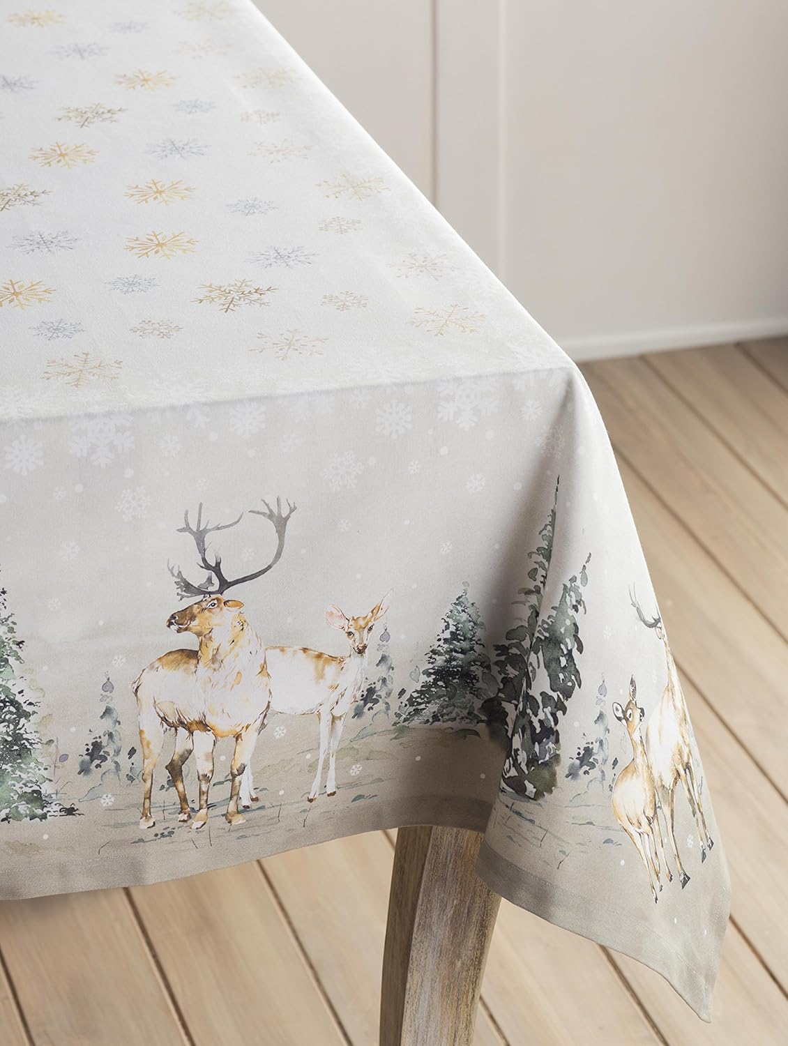 Maison d’ Hermine Mantel 100% algodón para mesas de cocina, comedor, fiestas, bodas, Acción de GraciasNavidad (Rectángulo, 60 x120 pulgadas),