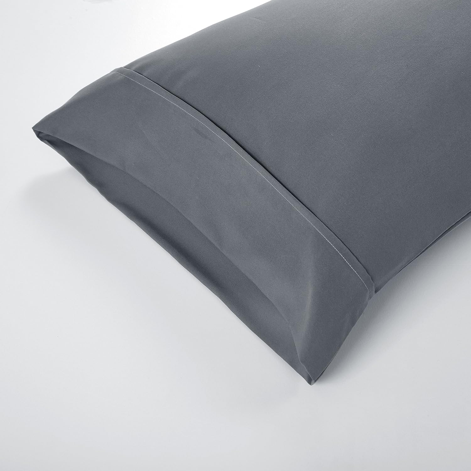 Fundas de almohada de tamaño King superior, suave, 100% microfibra de doble cepillado, exquisita confección cosida, extremo de cierre de sobre,