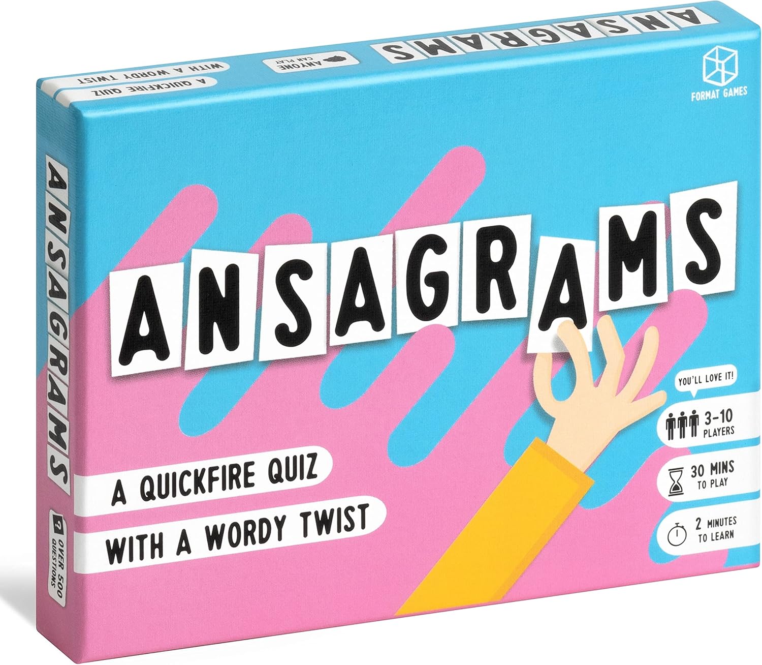 Ansagrams Party Game Travel Edition  Juego de cartas de trivia de ritmo rápido para adultos y niños  A partir de 12 años  3 a 10 jugadores  Tiempo