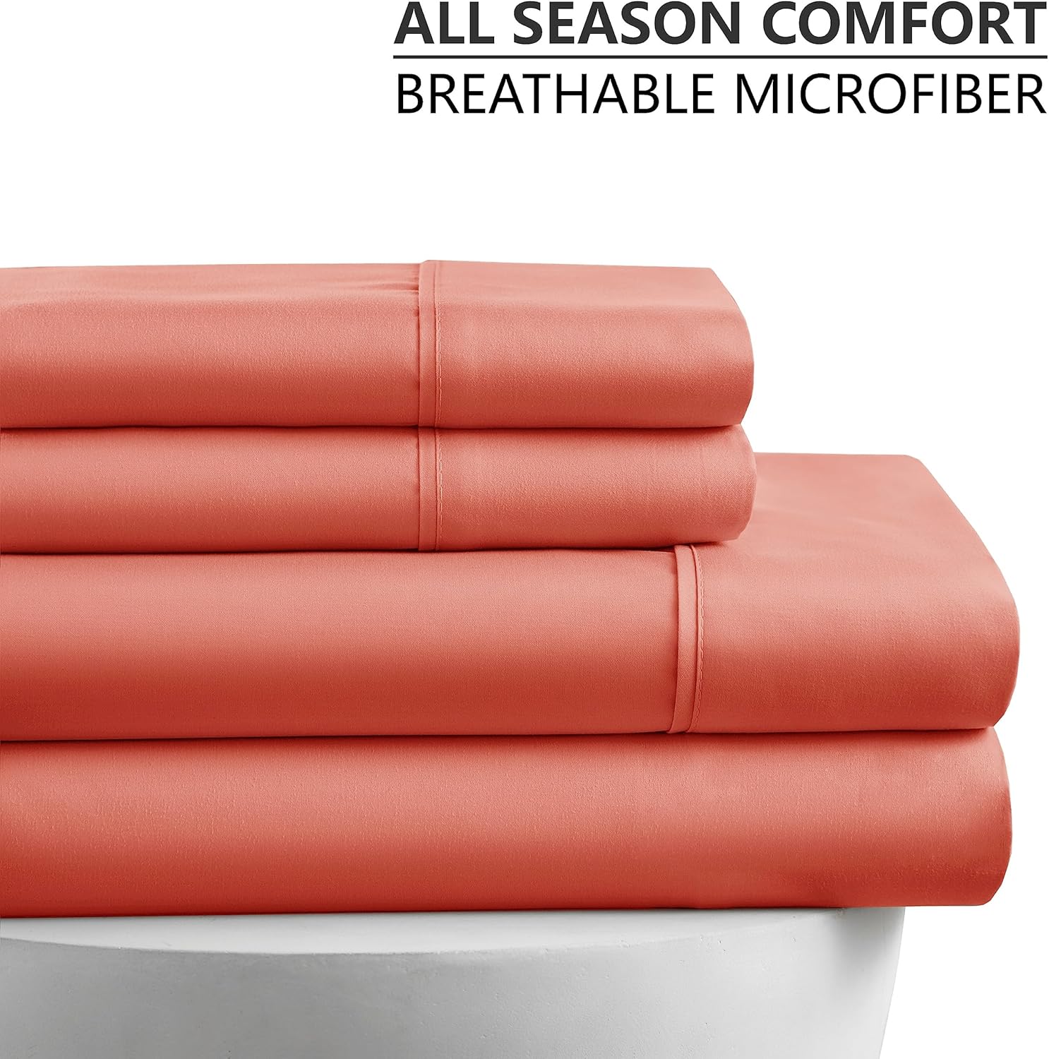 American Home Collection Juego de sábanas de 4 piezas tamaño King, microfibra extrasuave, transpirable, resistente a las arrugas y a la