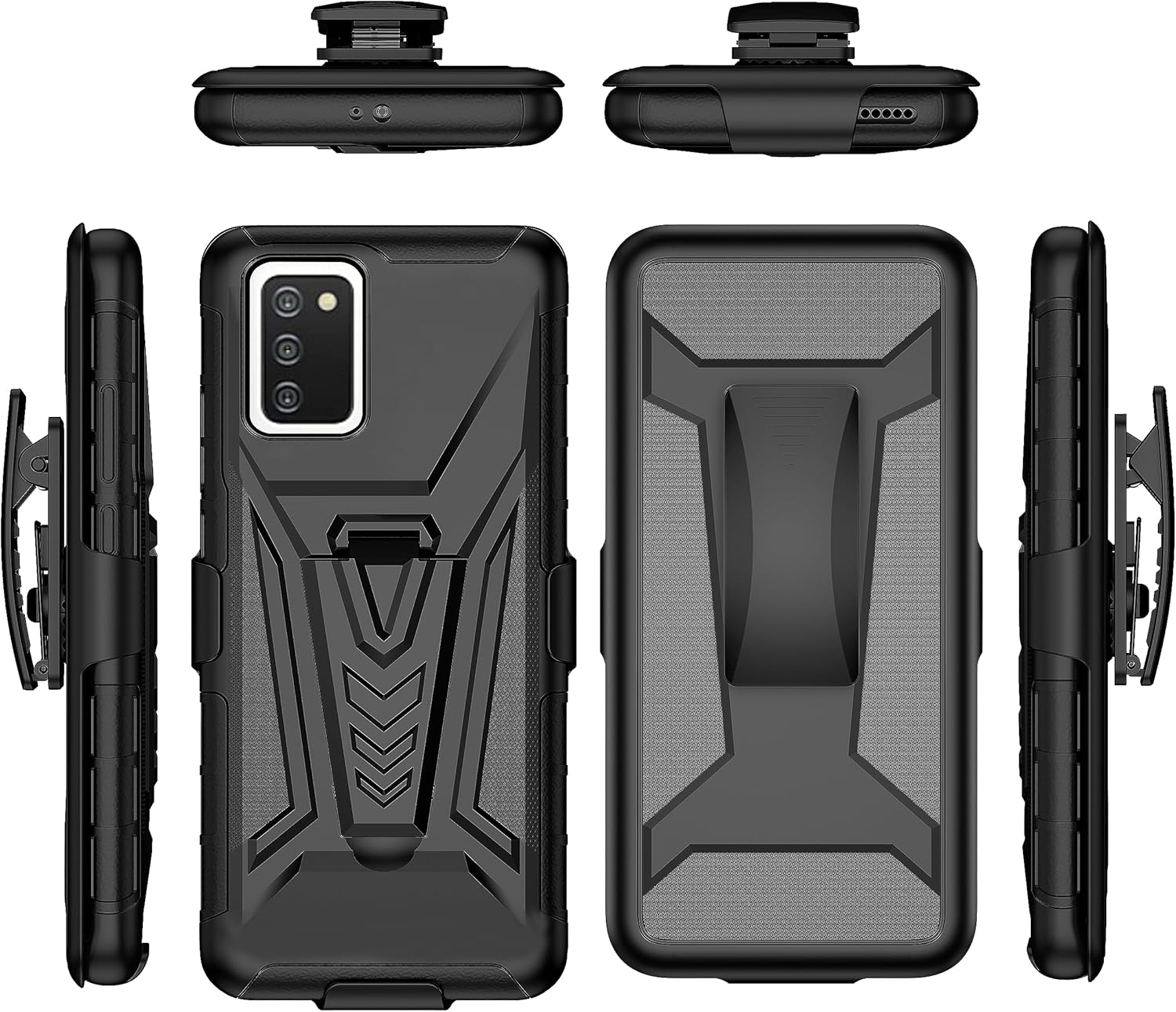 Asuwish Funda de teléfono para Samsung Galaxy A03s, versión de EE. UU. 5G 2022 con clip para cinturón, soporte híbrido, resistente, resistente,