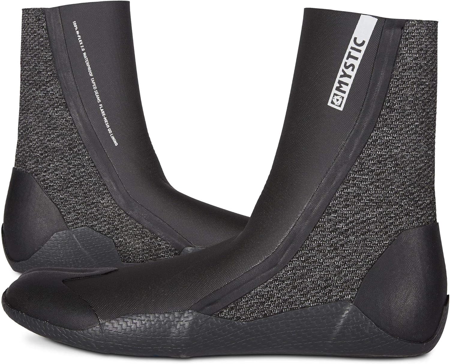 Botas de neopreno para deportes acuáticos, kitesurf y windsurf Supreme de 0.197in con puntera dividida, color negro, impermeables, fáciles de estirar