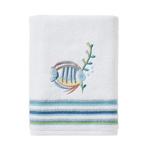 SKL Home by Saturday Knight Ltd. – Toalla de baño de acuarela oceánica, blanca, 27×50 pulgadas SKL Home by Saturday Knight Ltd. – Toalla de baño de acuarela oceánica, blanca, 27×50 pulgadas