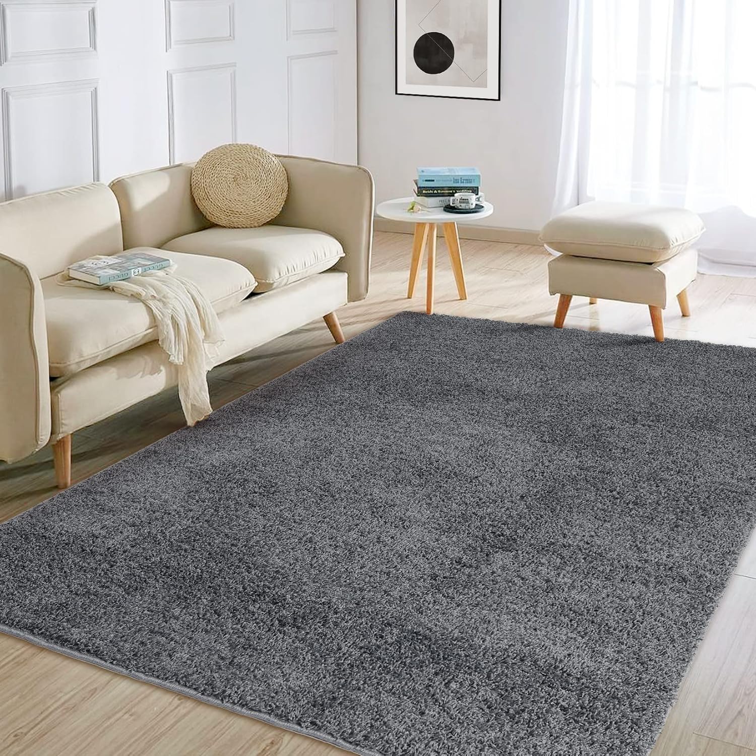 COZYLOOM Alfombra de área de 2 x 3 pies, suave y acogedora para interiores, alfombra de felpa peluda de primera calidad, antideslizante, no