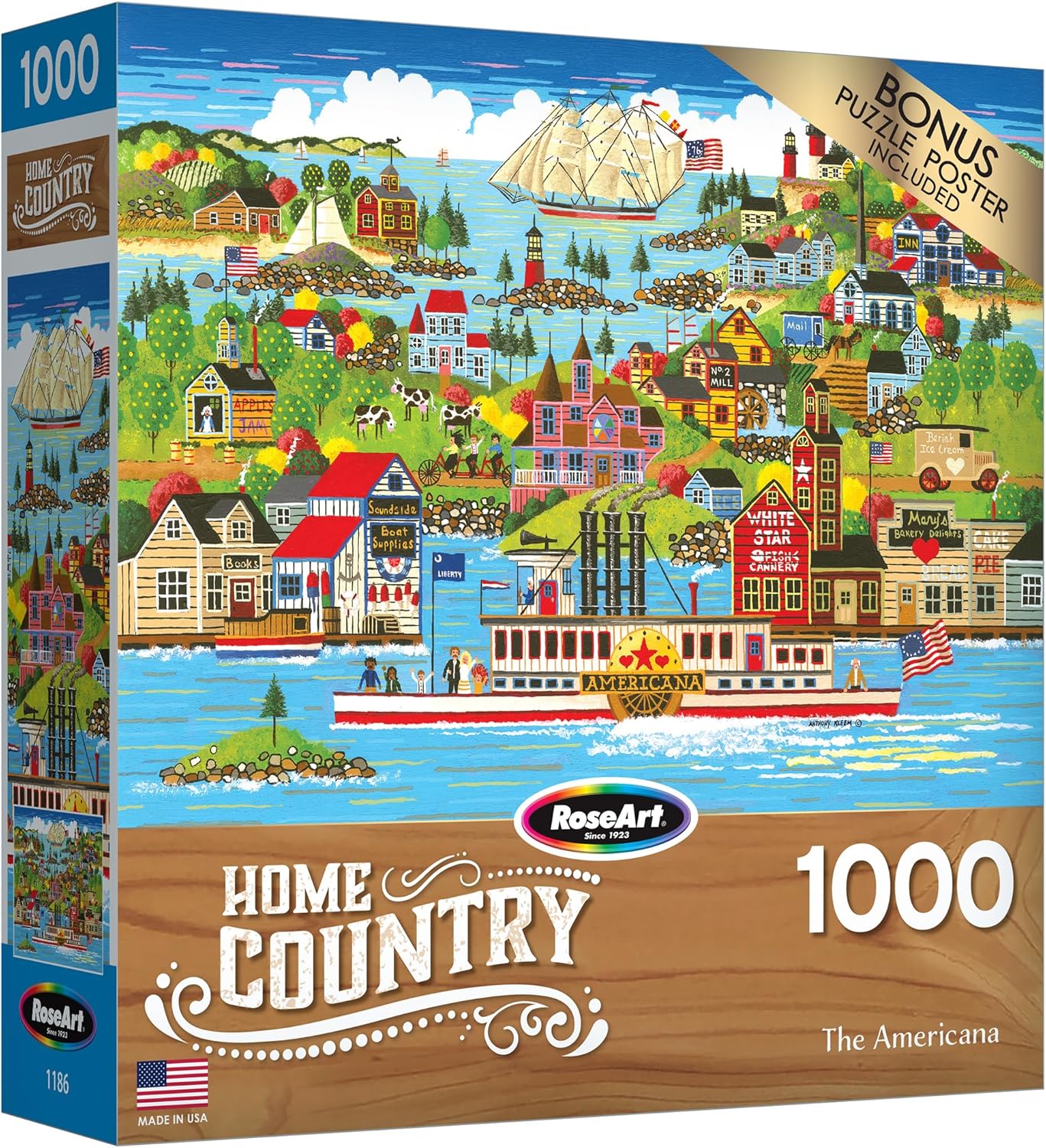 Cra-Z-Art – RoseArt – País de origen- The Americana – Rompecabezas de 1000 piezas