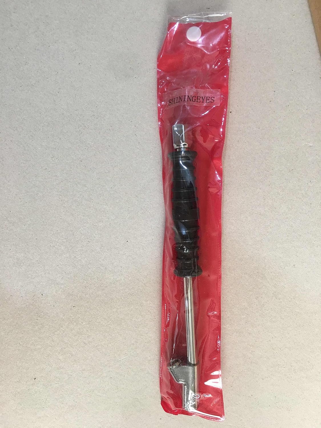 Portabrocas neumáticas de doble cabezal FNPT de 14 para neumáticos, conexión de 2 vías de 9.4 pulgadas con mango de goma, portabrocas de neumáticos