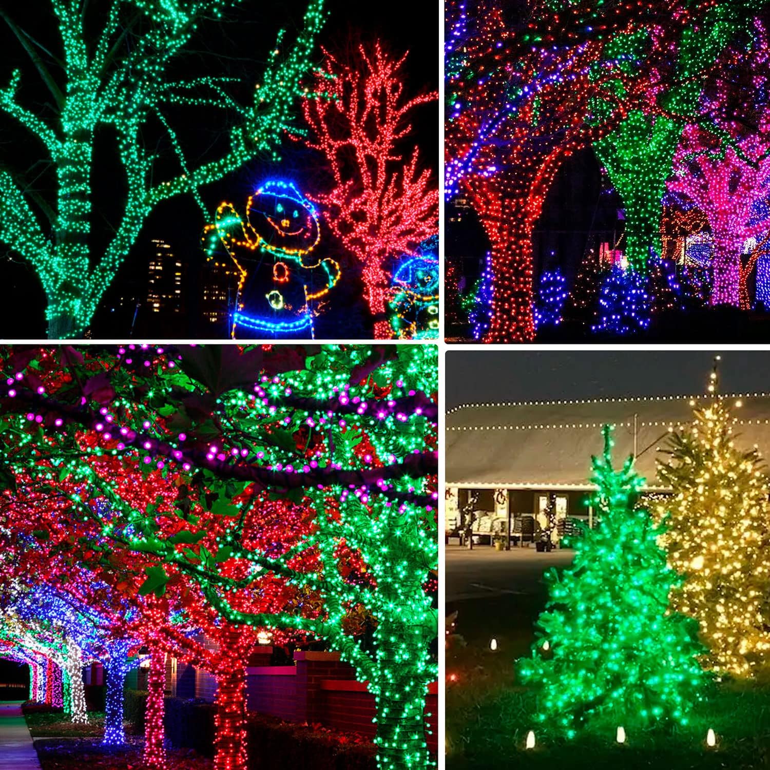 Dazzle Bright – Guirnalda de cobre con 60 luces LED de 20 pies de largo a pilas y a prueba de agua para decoraciones navideñas, de interior,