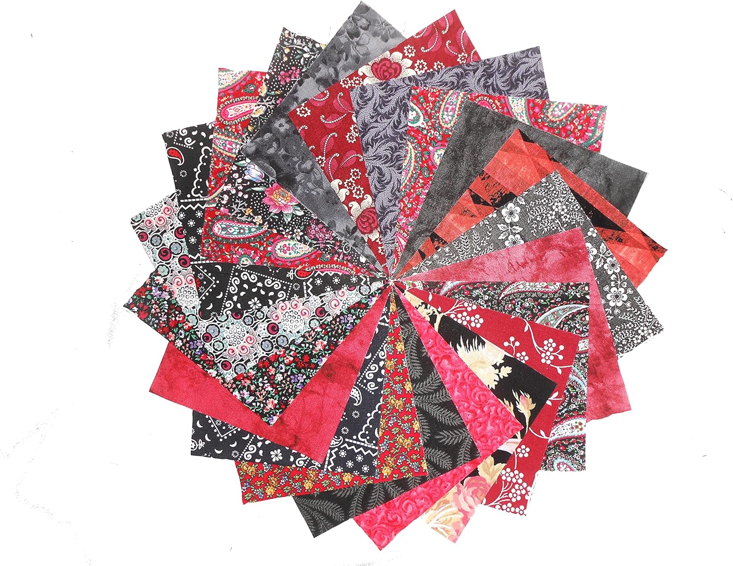 Paquete de 20 tartas de 10 x 10 pulgadas, rojo, negro y más capas, 20 patrones y colores diferentes, 1 de cada uno