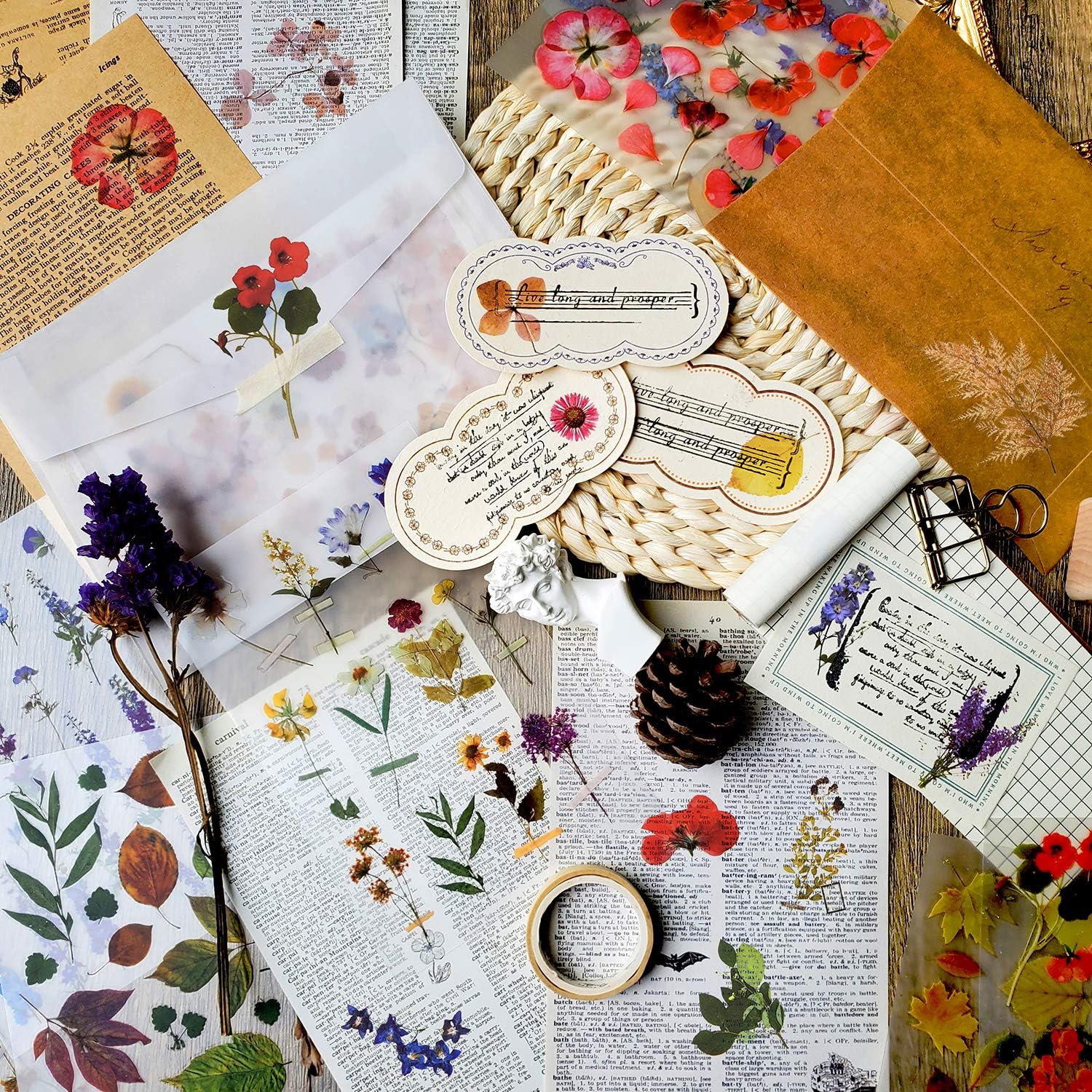Pegatinas de transferencia para álbumes de recortes, calcomanías de flores, calcomanías de decoración, calcomanías de planificación, calcomanías de