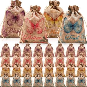 Chapou 36 bolsas de regalo de arpillera con versículos bíblicos de 6 x 4 pulgadas, bolsa de yute religioso cristiano, bolsas de arpillera con cordón Chapou 36 bolsas de regalo de arpillera con versículos bíblicos de 6 x 4 pulgadas, bolsa de yute religioso cristiano, bolsas de arpillera con cordón