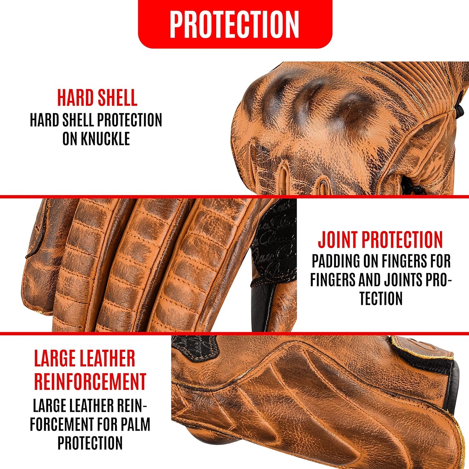 Guantes de motocicleta de cuero para hombre, con función de pantalla táctil, protectores de motocicleta para hombres y mujeres, para todo tipo de