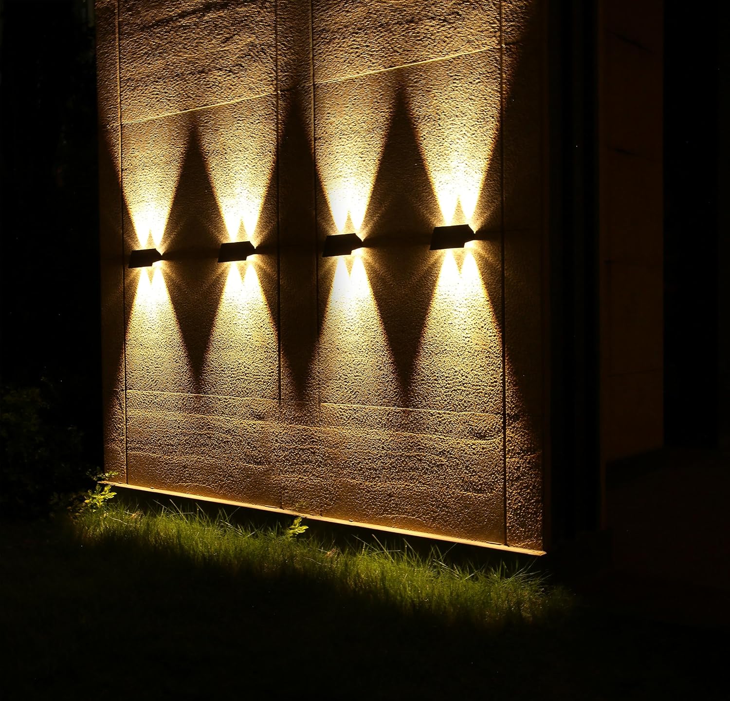 imasay Luces solares para iluminación exterior, arriba y abajo, luz solar para exteriores, dos modos de iluminación, encendidoapagado automático,