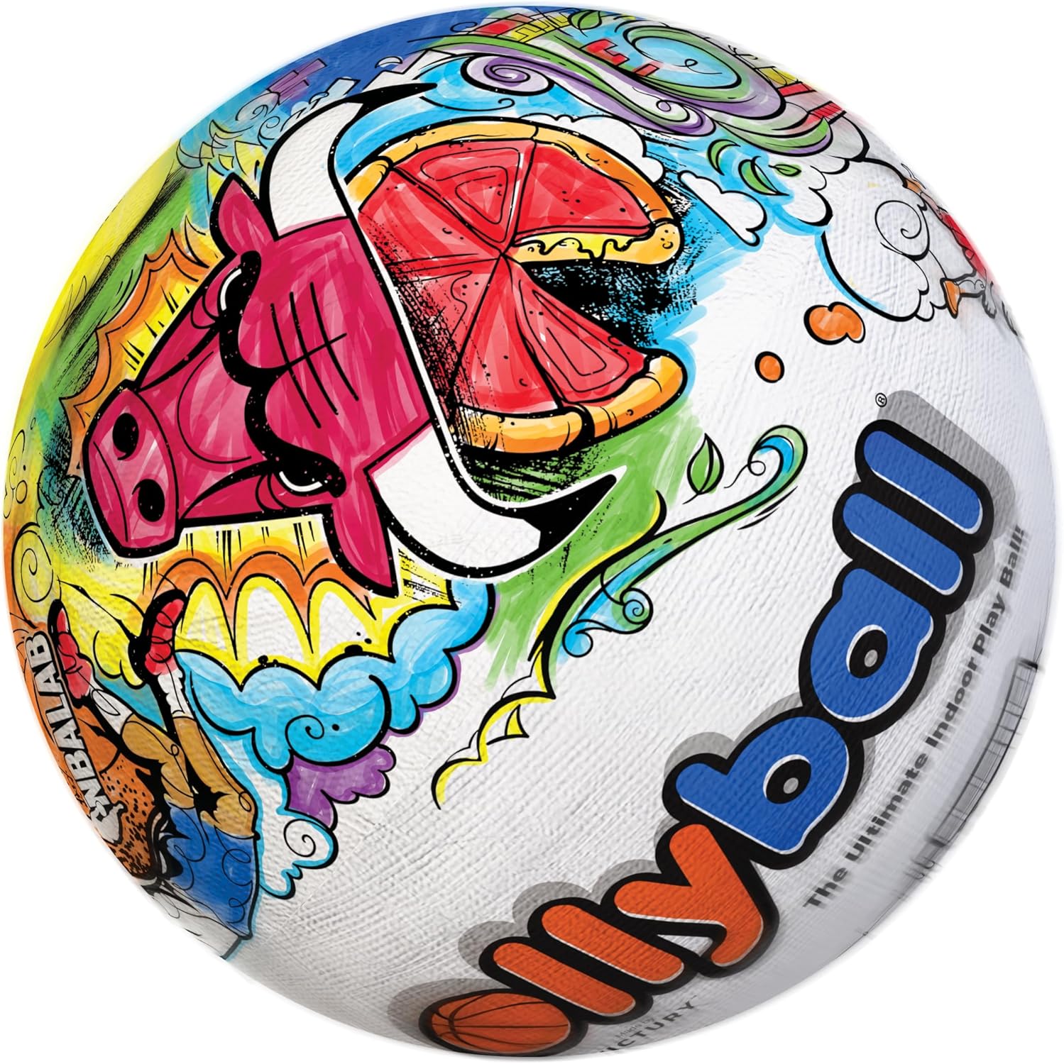 Ollyball Chicago Bulls NBA Team Edition – Pelota de juego colorida patentada galardonada para interiores