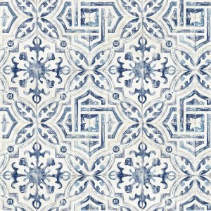 NuWallpaper NUS4396 Landondale – Papel pintado para despegar y pegar, color azul y blanco NuWallpaper NUS4396 Landondale – Papel pintado para despegar y pegar, color azul y blanco