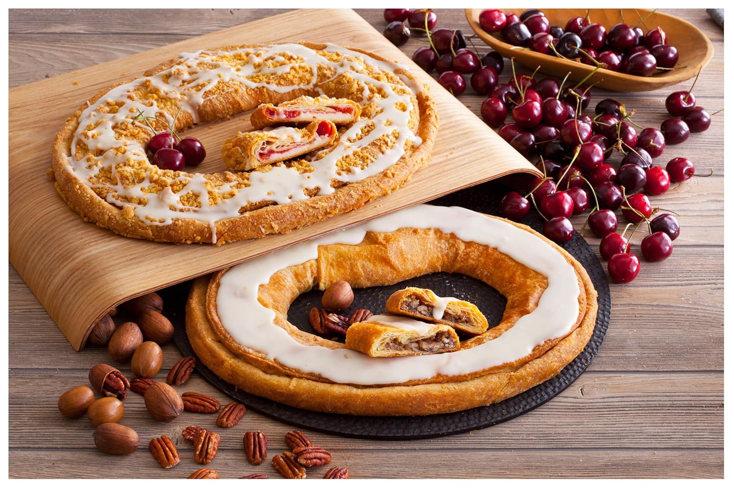 Par de Kringle Danés – Queso Cereza y Nuez