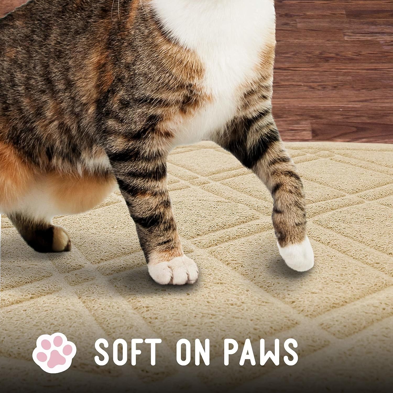 Downtown Pet Supply – Tapete de arena para gatos – Tapete de arena para gatos – Suministros para gatos – Tapete acolchado antideslizante para caja