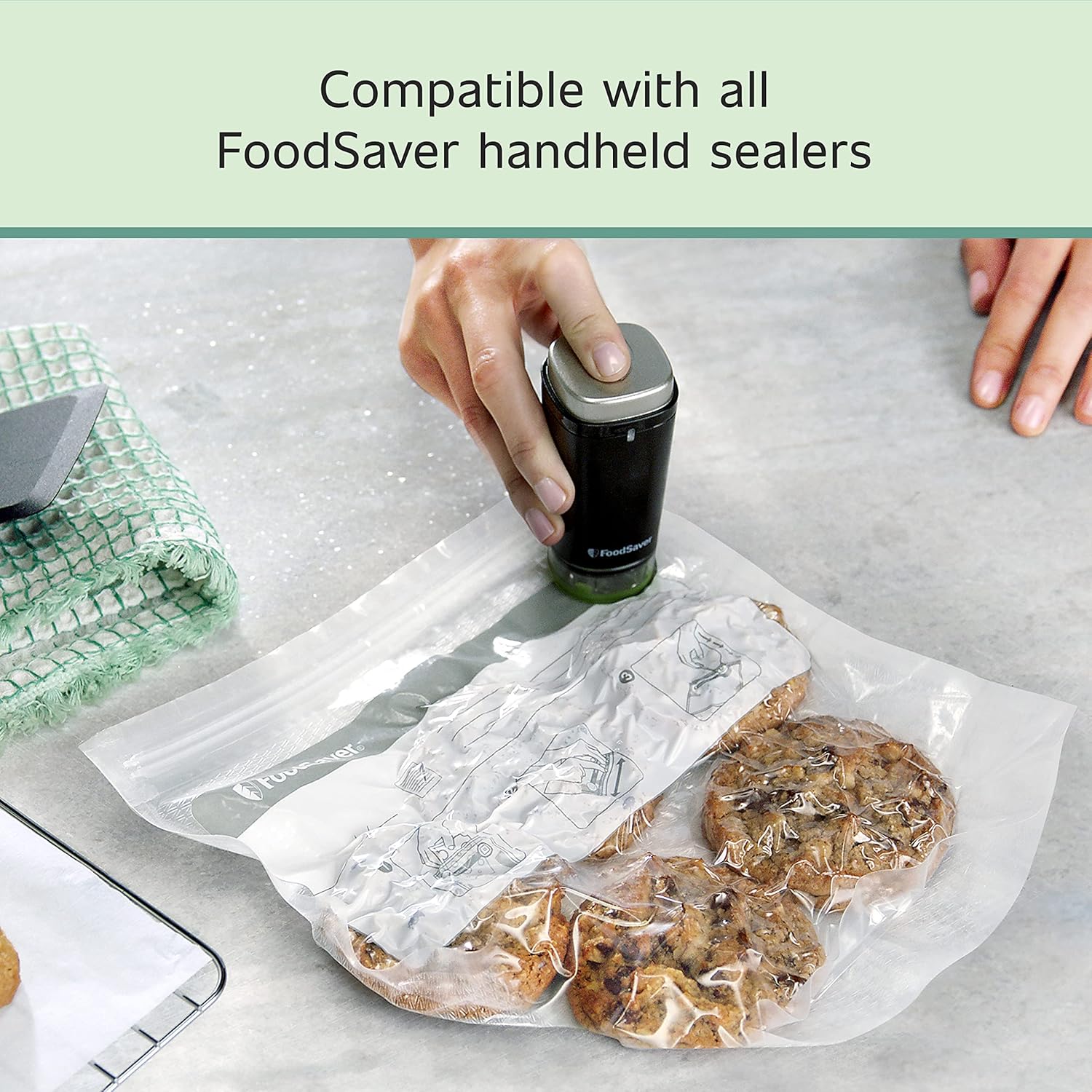 FoodSaver Bolsas con cremallera al vacío de construcción multicapa sin BPA de 1 cuarto de galón, 18 unidades (paquete de 2)