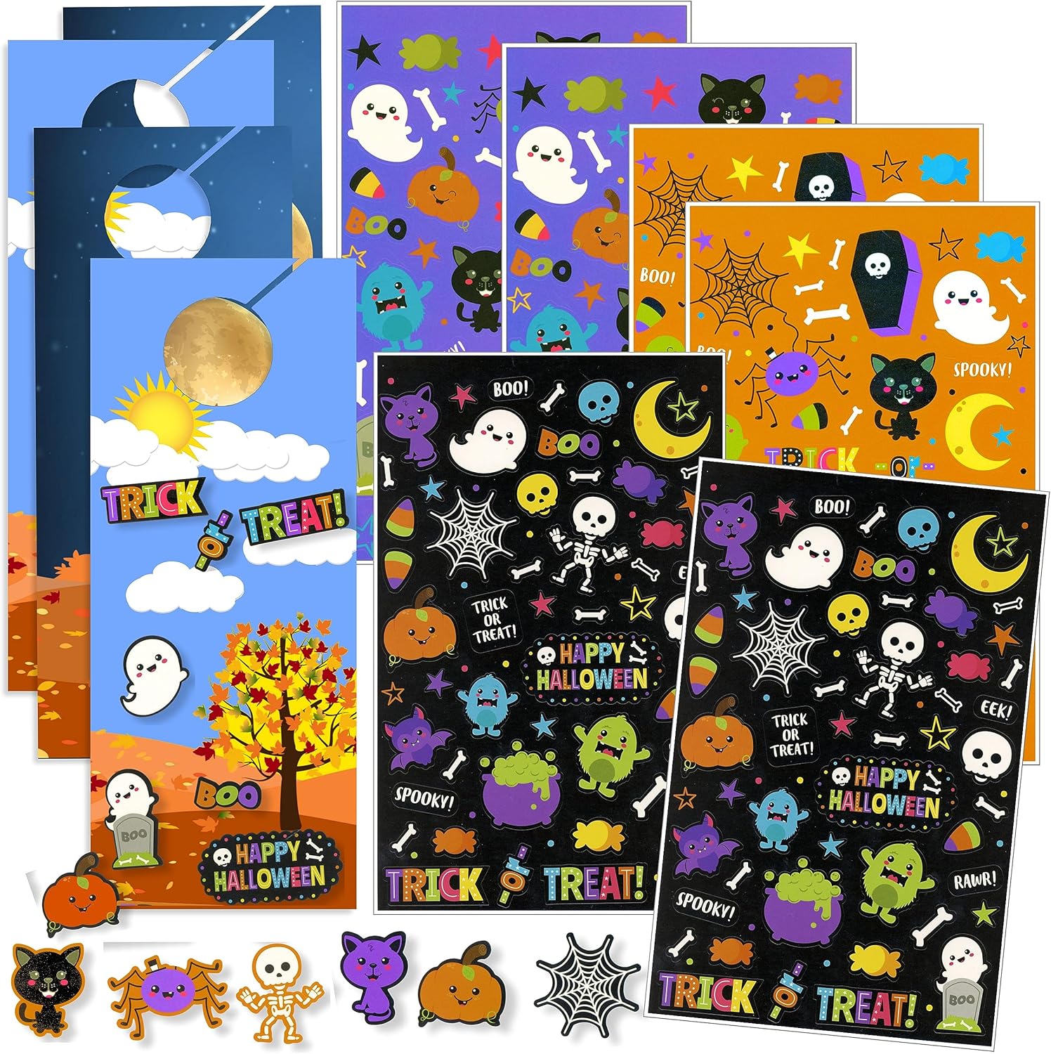 Calcomanías de Halloween para niños, manualidades de Halloween, recuerdos de fiesta de Halloween (Halloween 1)