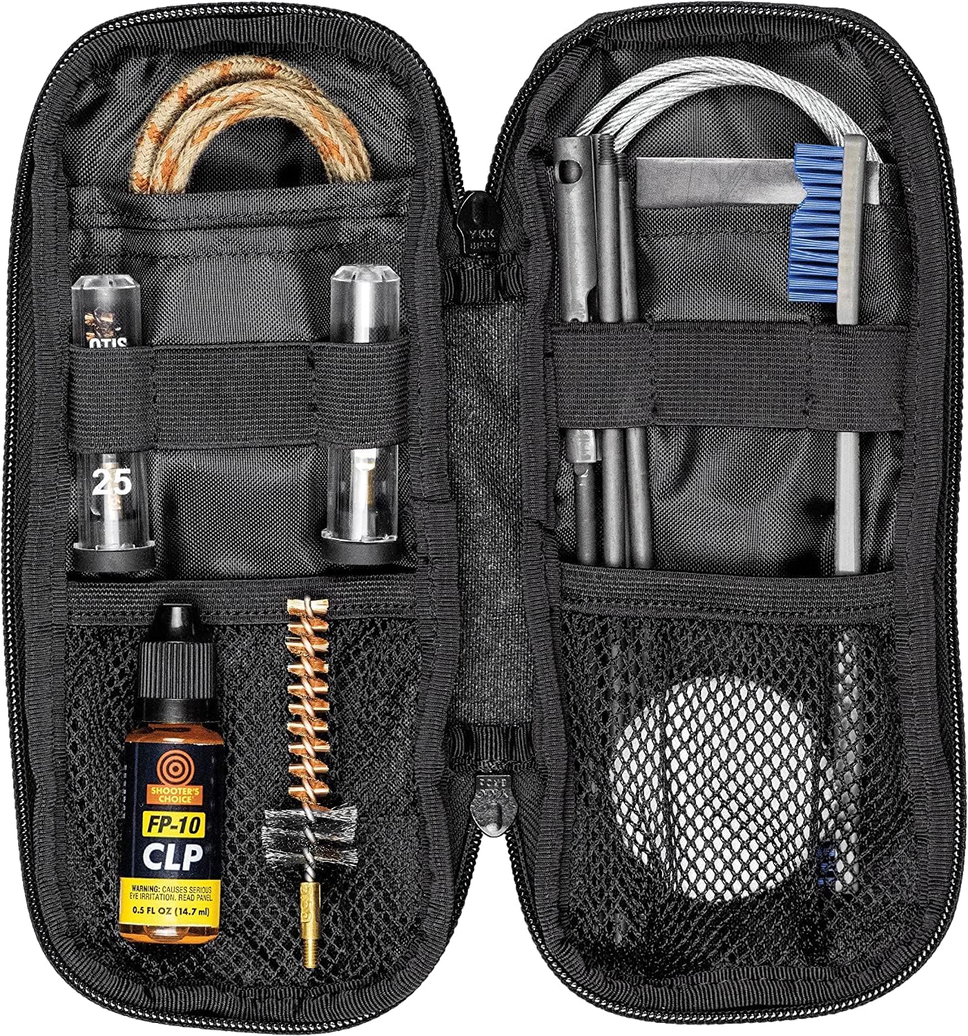 Otis Technology Kit de limpieza de pistola Defender Series de 0.219 in + limpiador de orificios biológicos Shooter’s Choice (12 oz)