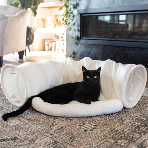 Juego de túnel y cama de juguete para gatos con cama de felpa extraíble para uso en interiores perfecto para gatos, perros y hurones juguetes para Juego de túnel y cama de juguete para gatos con cama de felpa extraíble para uso en interiores perfecto para gatos, perros y hurones juguetes para