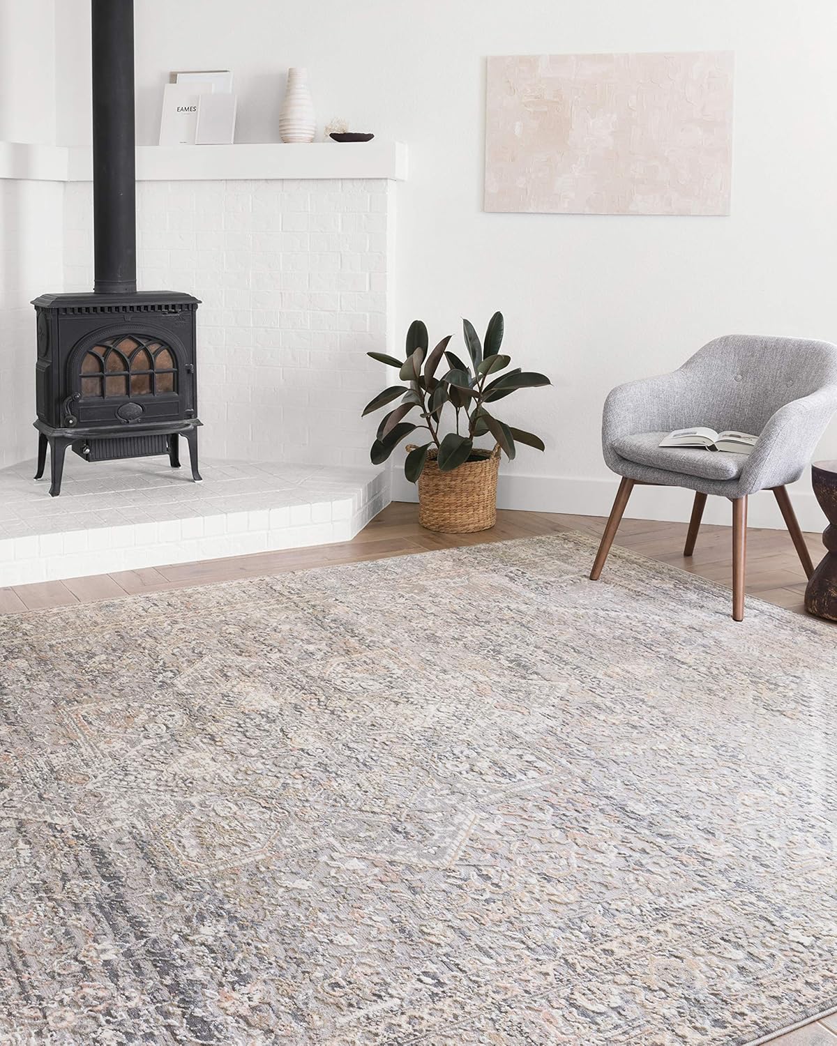 Loloi II Lucia Collection LUC-01 – Alfombra de pasillo color grisatardecer de 2 pies y 8 pulgadas x 8 pies