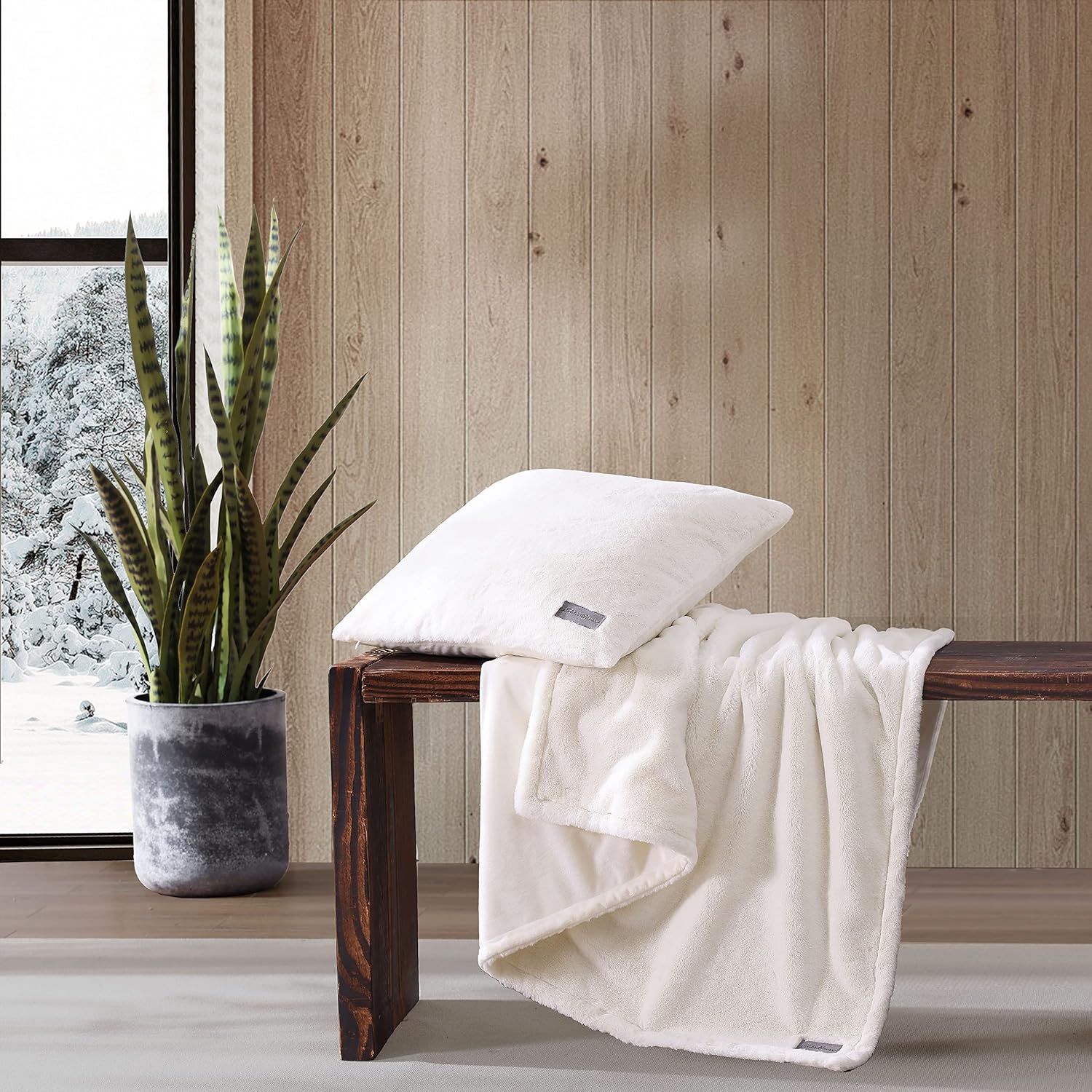 Eddie Bauer – Juego de mantas y fundas de almohada, decoración del hogar de piel sintética ultrasuave, ropa de cama para todas las estaciones