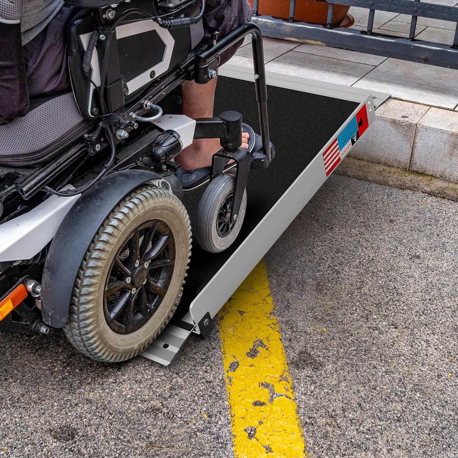Rampa portátil para silla de ruedas de 2 pies, rampa portátil plegable de aluminio antideslizante, rampas para sillas de ruedas para el hogar,