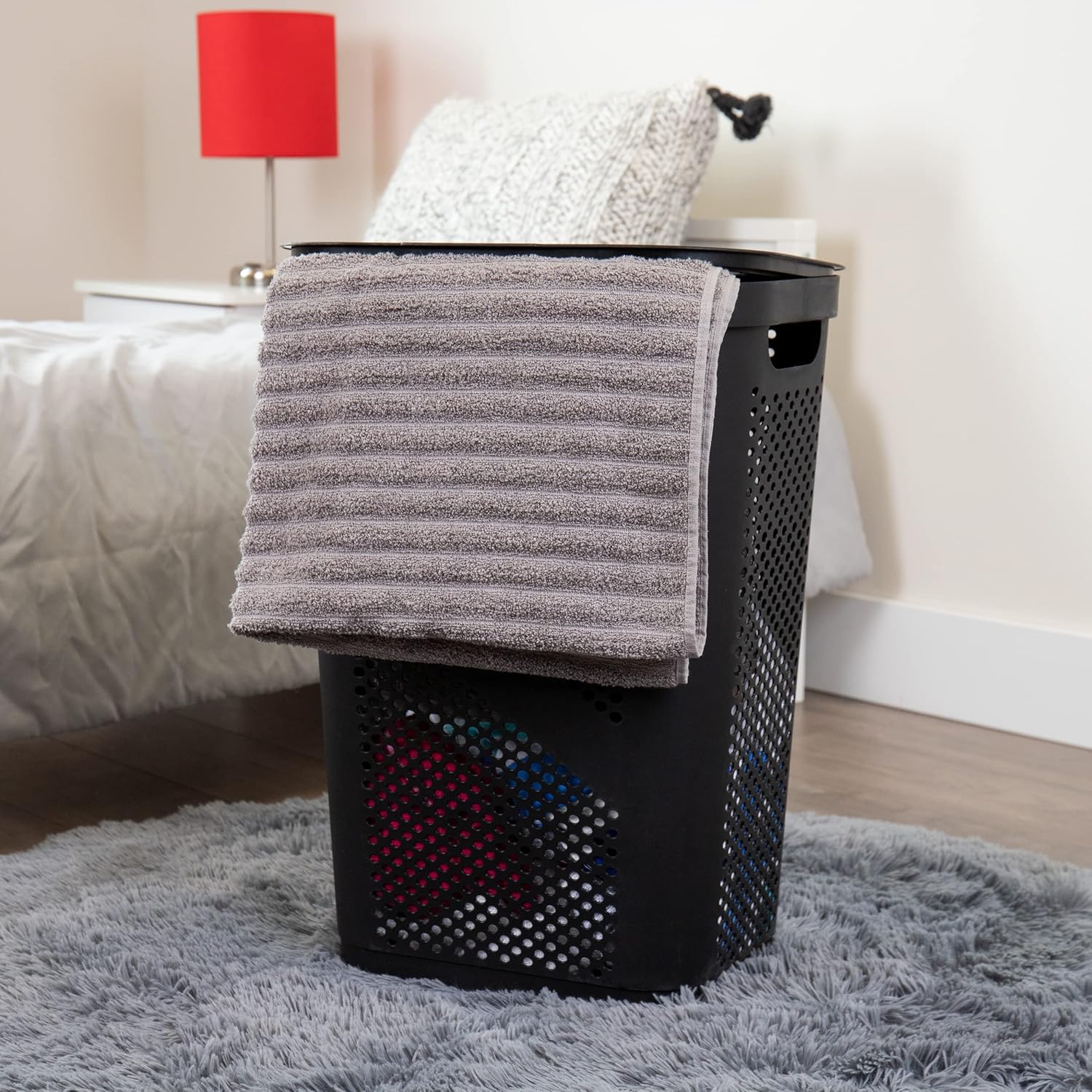 Mind Reader Cesta de lavandería delgada de 60L (juego de 2) + cesta de ropa