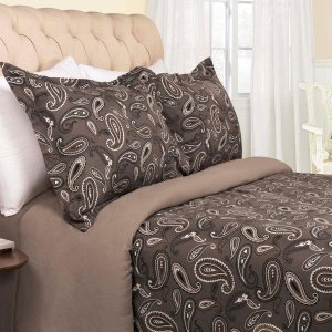 SUPERIOR Funda de edredón de franela de algodón con estampado floral de cachemira, juego de funda de edredón ultrasuave, decoración de lujo ligera, SUPERIOR Funda de edredón de franela de algodón con estampado floral de cachemira, juego de funda de edredón ultrasuave, decoración de lujo ligera,