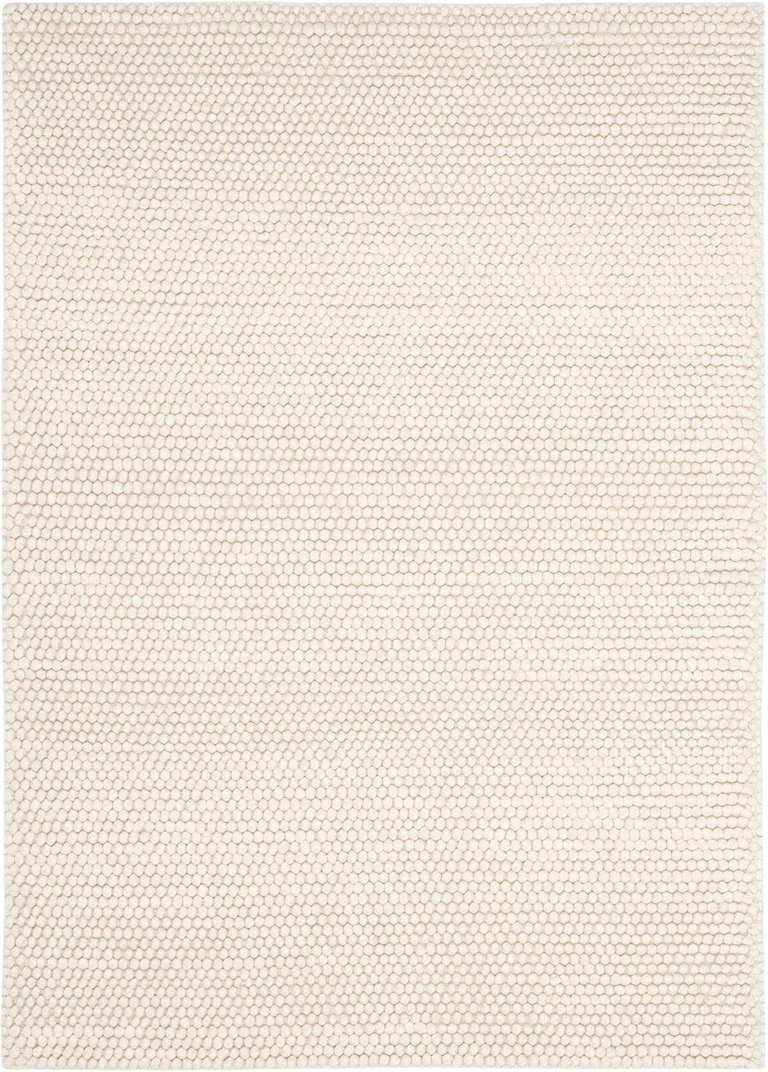 Safavieh Natura Collection NAT620A-3SQ Alfombra cuadrada de 3pies, marfil, diseño rústico de granja, lana, hecha a mano, ideal para sala de estar,