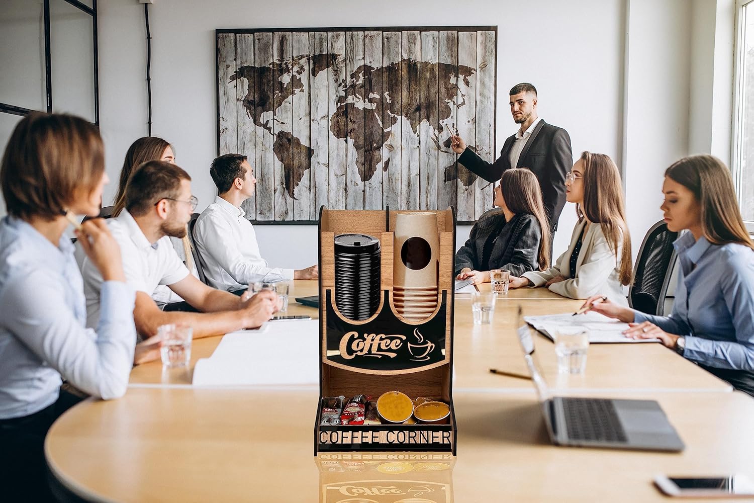 2B1G UNLIMITED Organizador de almacenamiento de café y tazas y accesorios para cápsulas de café, cesta de almacenamiento, organizador de accesorios