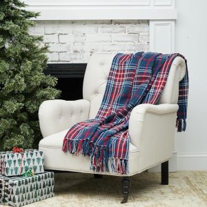 C&F Home Douglas – Manta a cuadros (50 x 60 pulgadas), color azul C&F Home Douglas – Manta a cuadros (50 x 60 pulgadas), color azul