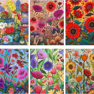 hkejoi Kit de pintura por números para adultos, lienzo para adultos, kit de pintura por números, flores acrílicas por números para adultos para hkejoi Kit de pintura por números para adultos, lienzo para adultos, kit de pintura por números, flores acrílicas por números para adultos para