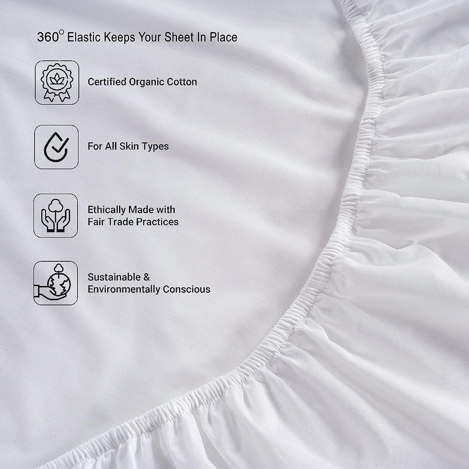 Lane Linen – Juego de 2 piezas con sábana bajera 100% algodón orgánico en tamaño individual y 1 funda de almohada, con tejido de percal de algodón