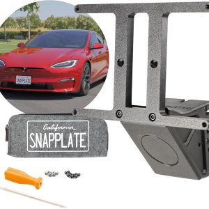 + (Modelo S) Soporte para placa frontal  Fuerza optimizada, antirrobo, extraíble, altura ajustable, fabricado y patentado en Estados Unidos  para + (Modelo S) Soporte para placa frontal  Fuerza optimizada, antirrobo, extraíble, altura ajustable, fabricado y patentado en Estados Unidos  para