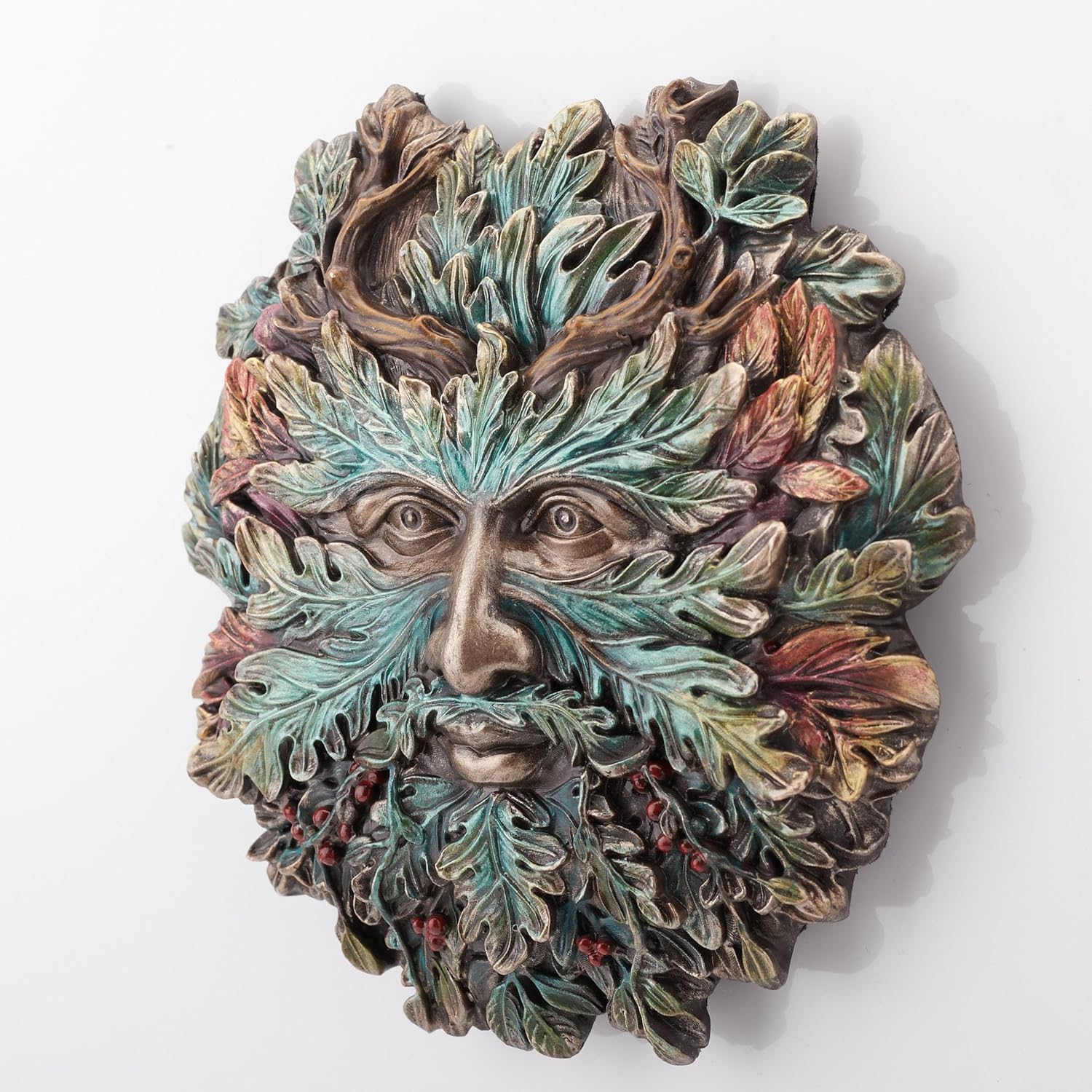 Veronese Design Greenman – Placas de pared (Polystone, invierno pequeño)