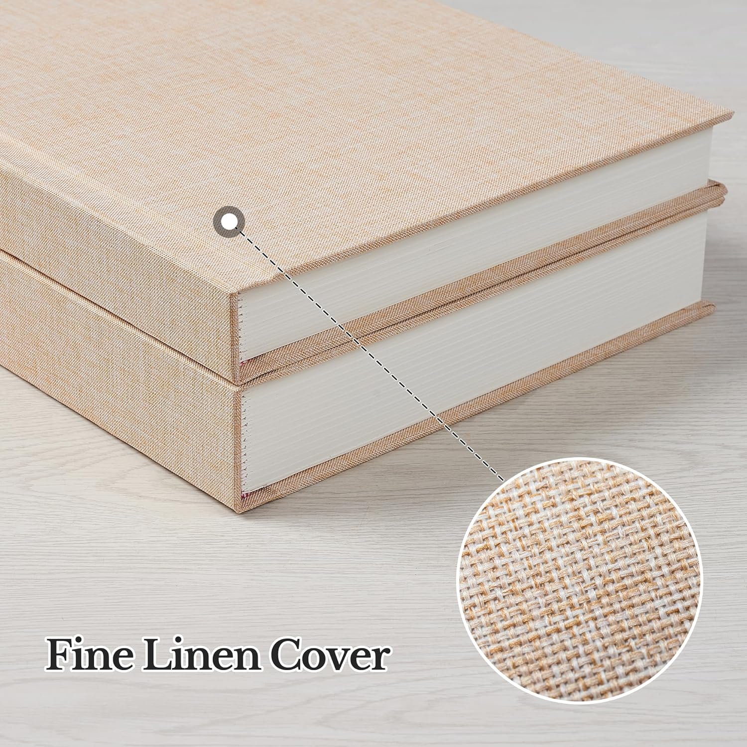 Pssoss Álbum de fotos de 8 x 10 pulgadas con cubierta de lino para escritura, álbum de fotos de 8 x 10 pulgadas, con capacidad para 20 fotos, ideal