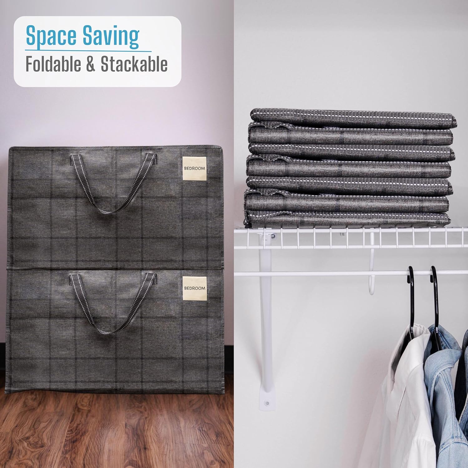 Veno – Paquete de 10bolsas de almacenamiento grande y resistente para mudanzas, dormitorios, viajes, campamento, decoraciones navideñas, suministros