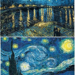 HaiMay 2 juegos de pintura de diamantes 5D para bricolaje, pintura de diamantes de imitación de cielo estrellado para decoración de pared, estilos HaiMay 2 juegos de pintura de diamantes 5D para bricolaje, pintura de diamantes de imitación de cielo estrellado para decoración de pared, estilos