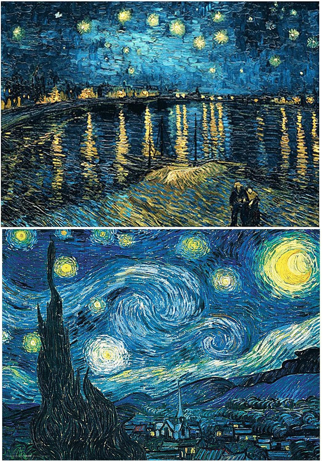 HaiMay 2 juegos de pintura de diamantes 5D para bricolaje, pintura de diamantes de imitación de cielo estrellado para decoración de pared, estilos