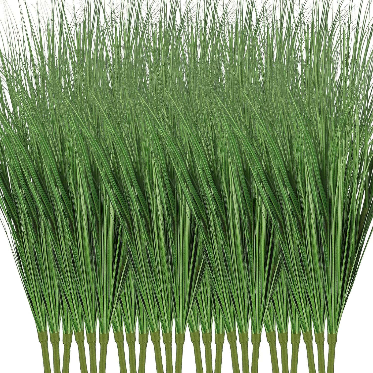 Tigeen 18 plantas artificiales de hierba de cebolla alta de 33 pulgadas, vegetación resistente a los rayos UV, plantas de césped alto para