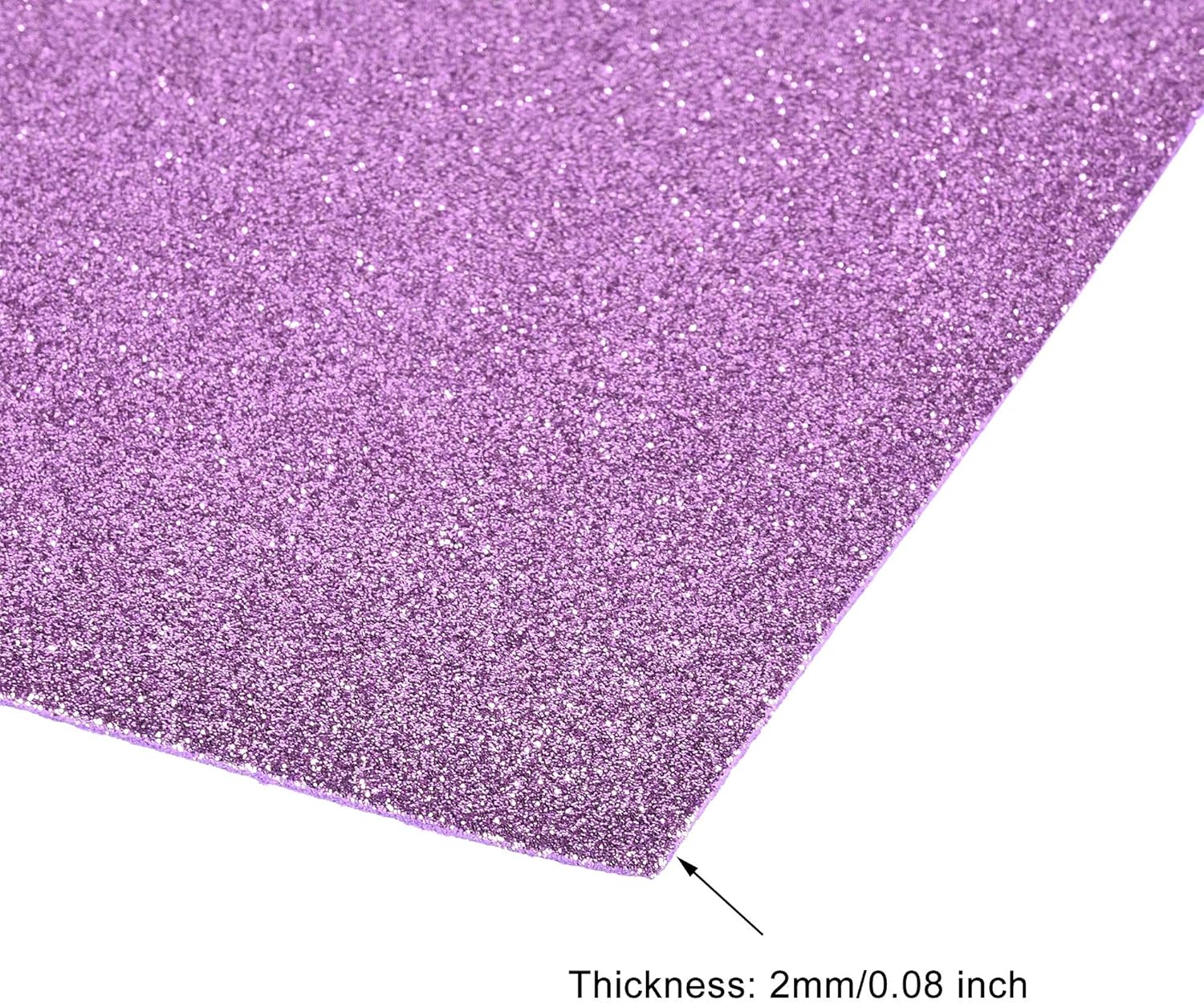 uxcell Hojas de espuma EVA con purpurina púrpura oscuro, 11 x 8 pulgadas, 0.079 in de grosor para manualidades, proyectos de bricolaje, 24 unidades