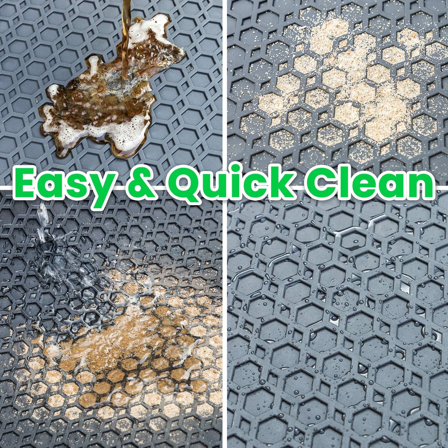 Floor Mat for Honda HR-V 2016 2017 2018 2019 2020 2021 2022 Heavy Duty Rubber Front+Rear Car Liner Carpet All Weather Custom Fit Waterproof Odorless