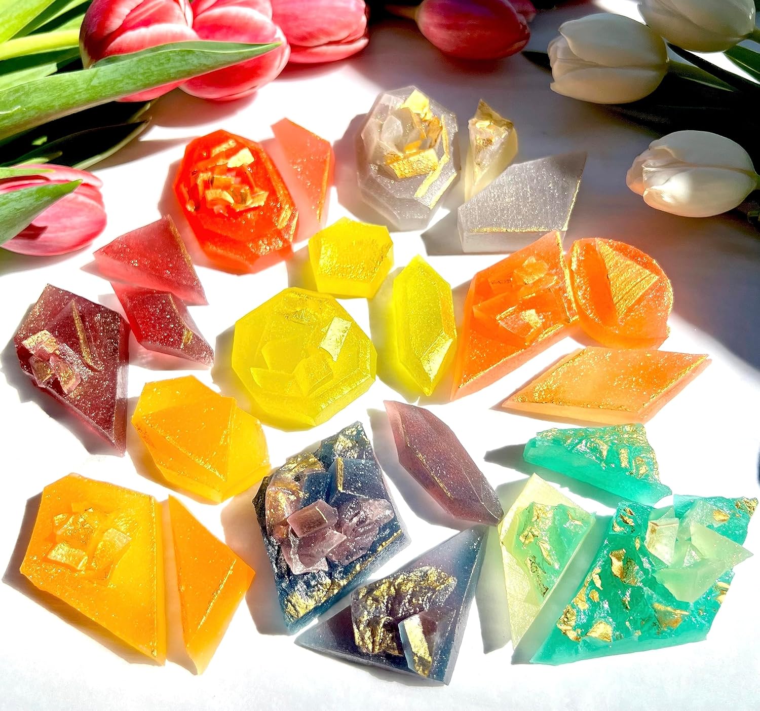 Caja de 8 sabores, caramelo de cristal Kohakutou, caramelo vegano sin gluten totalmente natural, caramelo de gelatina de cristal de piedras