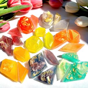 Caja de 8 sabores, caramelo de cristal Kohakutou, caramelo vegano sin gluten totalmente natural, caramelo de gelatina de cristal de piedras Caja de 8 sabores, caramelo de cristal Kohakutou, caramelo vegano sin gluten totalmente natural, caramelo de gelatina de cristal de piedras