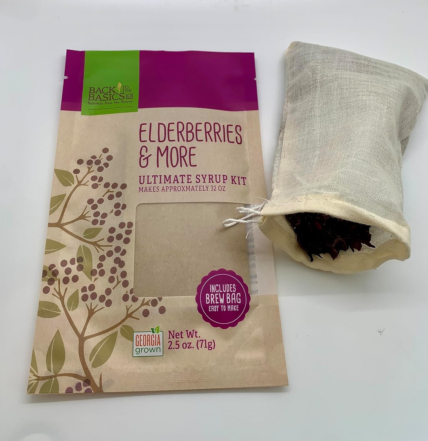 Mezcla de jarabe de bayas de saúco y más, hace aproximadamente 32 onzas con miel, ingredientes secos orgánicos, bolsa de té incluida, saúco,