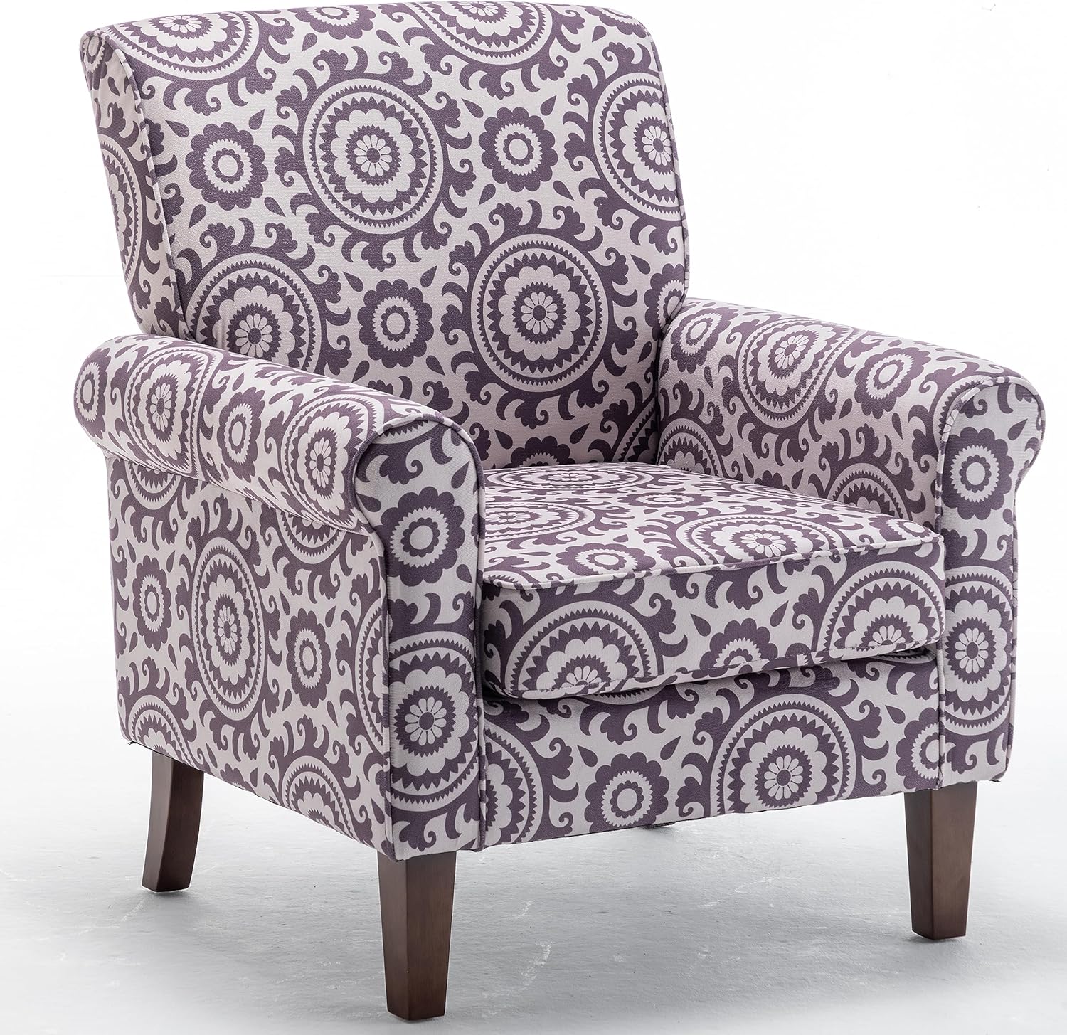 US Pride Furniture Sillas tradicionales para sala de estar, dormitorio y oficina, sillón decorativo con marco de madera de abedul y elegantes